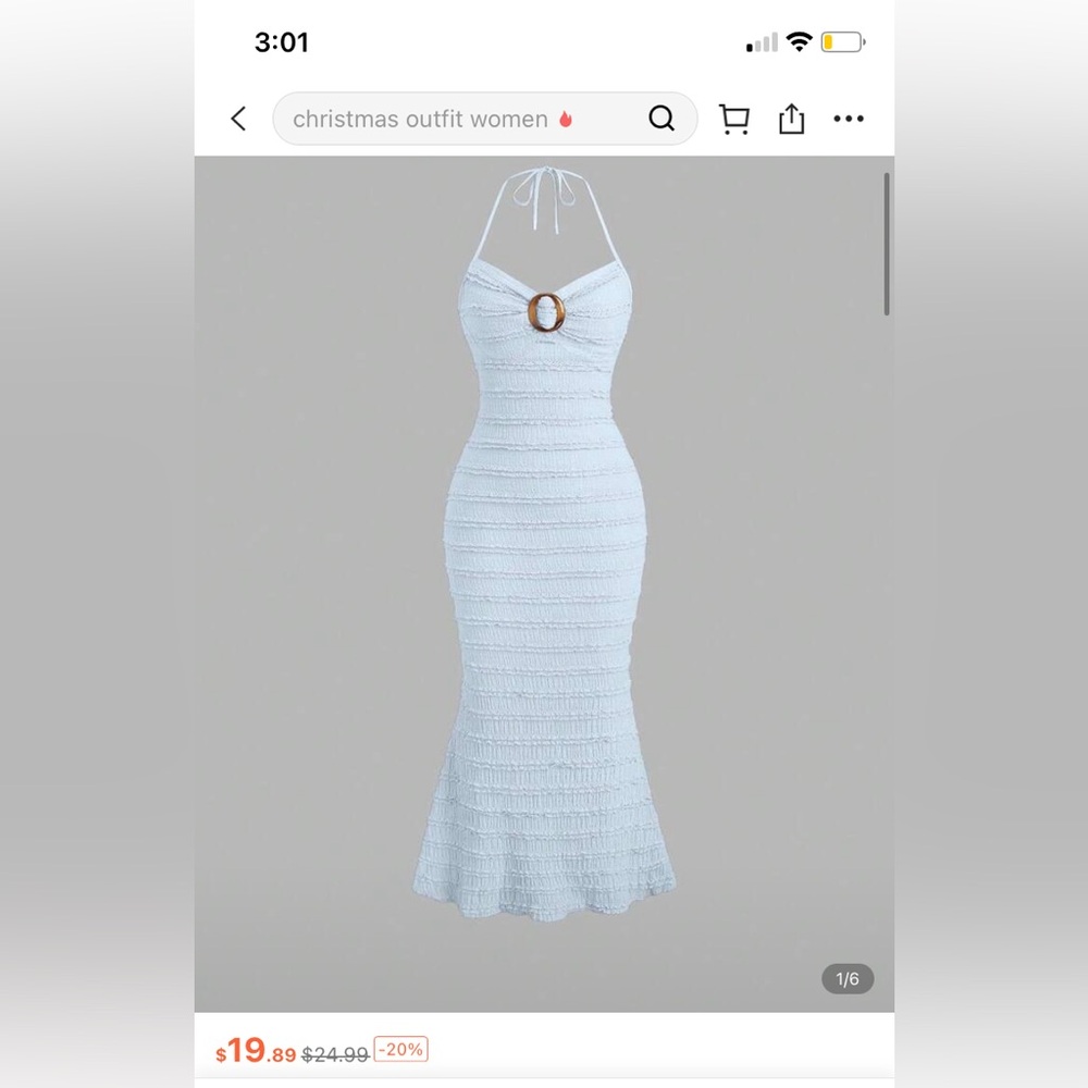 Blue mermaid Halter Dress